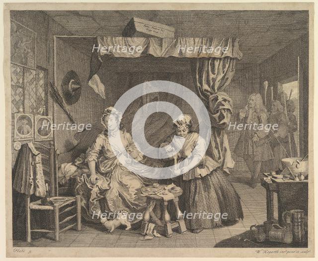 A Harlot's Progress, Plate 3, before April 1732. Creator: William Hogarth.