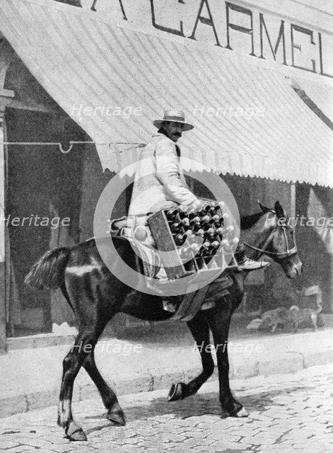 Beer delivery, Valparaiso, Chile, 1922. Artist: Allan