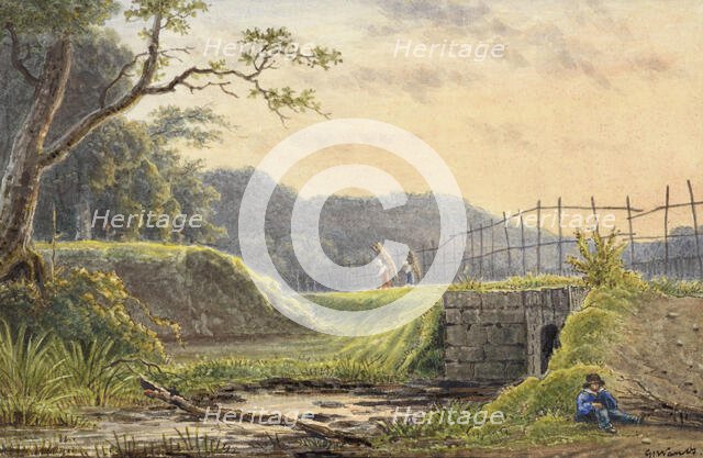 Landscape with bridge, 1792-1861. Creator: Georgius Jacobus Johannes van Os.