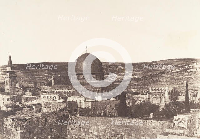 Jérusalem, Mosquée d'Omar, côté ouest, 1854. Creator: Auguste Salzmann.