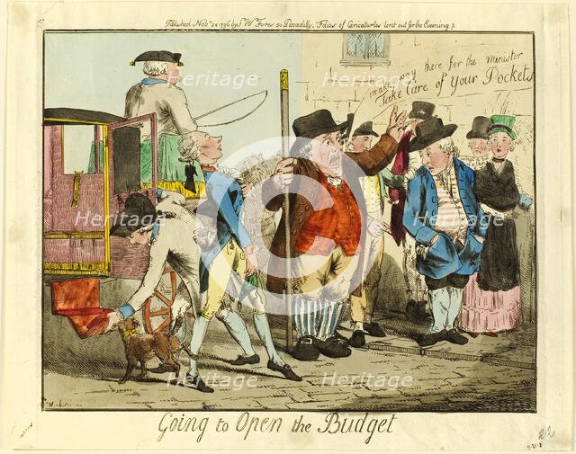 Going to Open the Budget, 1796. Creator: Unknown.