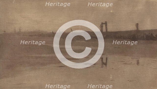 Rye Pier, Evening, 1888. Creators: Frank Short, F. Goulding.