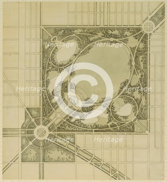 Plan of Chicago, Plate 62, Plan of a Proposed Park, 1909. Creator: Daniel Burnham.