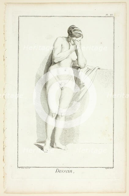 Design: Figure from Encyclopédie, 1762/77. Creator: A. J. Defehrt.