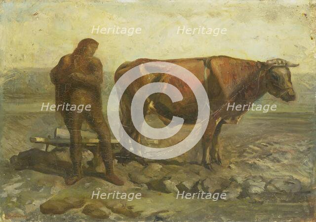 Plowing Peasant, c.1905. Creator: Willem van Konijnenburg.