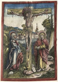 Christ on the Cross between the Virgin and Saint John, 1503. Creator: Lucas Cranach (German, 1472-1553).