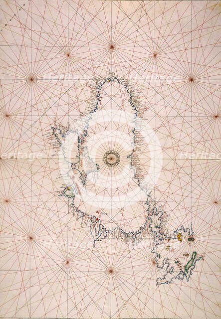 Map of the Black Sea coastline, 1536. Creator: Battista Agnese.