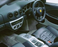 2001 Ferrari 360 Modena spider interior. Artist: Unknown.