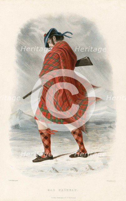 Mac Nachtan, from The Clans of the Scottish Highlands, pub. 1845 (colour lithograph)