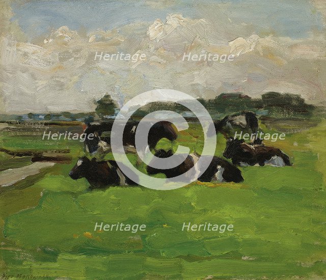 Polder Landscape with Cows, c.1901-1902.