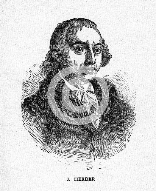 Johann Gottfried von Herder, German poet, critic, theologian, and philosopher, 19th century. Artist: Unknown