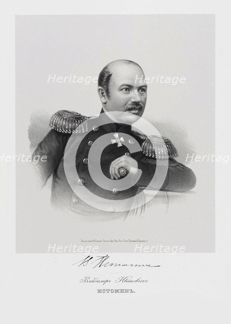 Portrait of Admiral Vladimir Ivanovich Istomin (1809-1855), 1855.