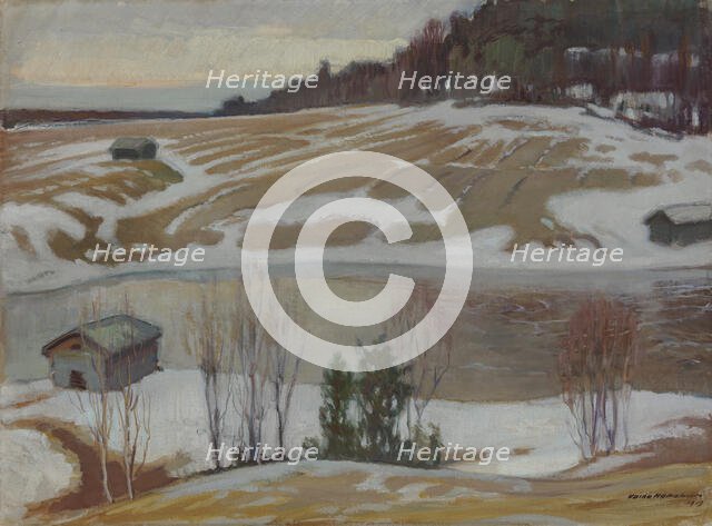 The Last Snow, 1919. Creator: Vaino Hamalainen.