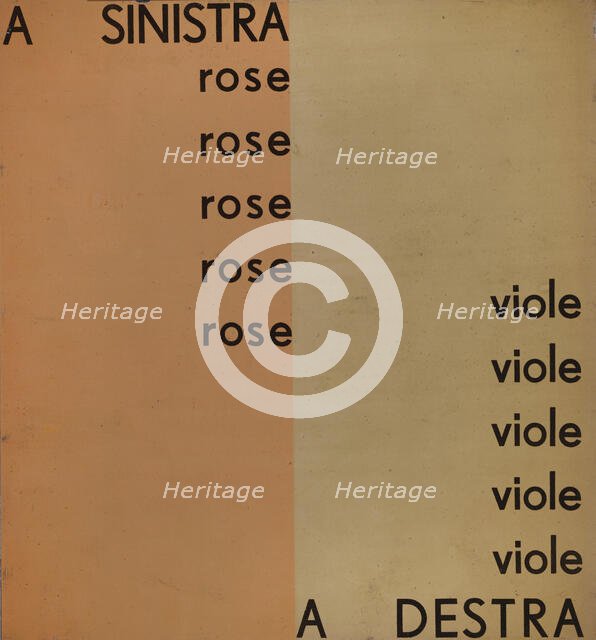 Parole in libertà, 1932. Creator: Marinetti, Filippo Tommaso (1876-1944).