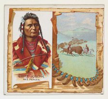 Chief Joseph, Nez Perces, from the American Indian Chiefs series (N36) for Allen & Ginter ..., 1888. Creator: Allen & Ginter.