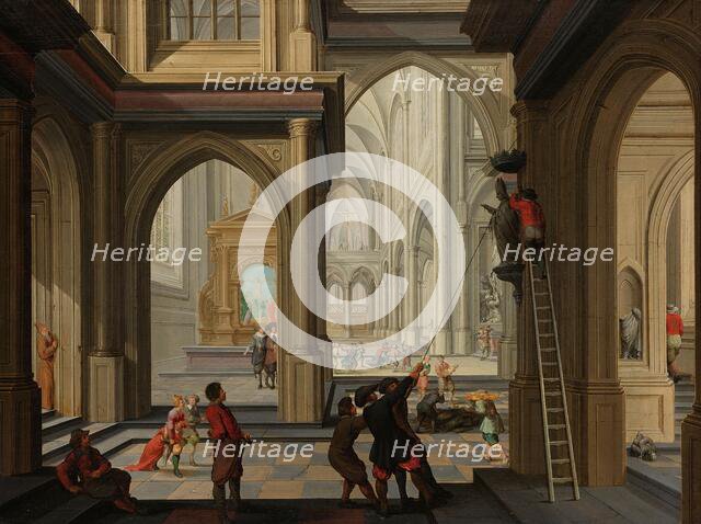 Iconoclasm in a Church, 1630. Creator: Dirck van Delen.