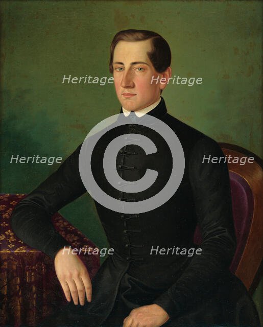 Portrait of a man, 1849. Creator: Peter Michal Bohún.