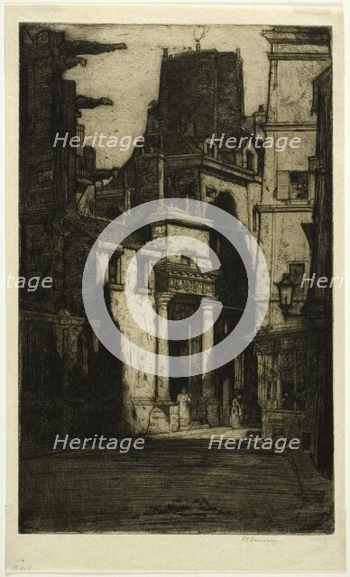 Saint Gervais, Rue des Barres, plate four from the Paris Set, 1904. Creator: David Young Cameron.