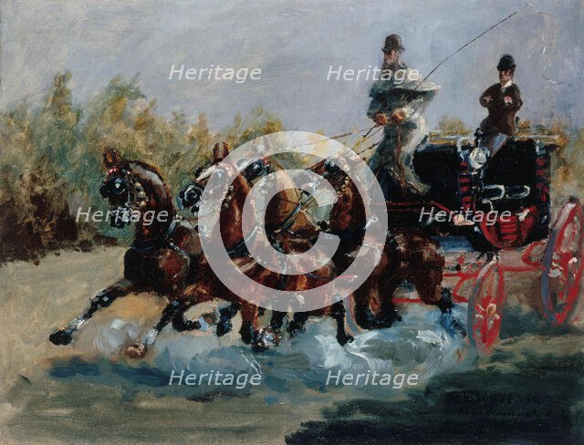 Nice, souvenir de la promenade des Anglais, 1880. Creator: Henri de Toulouse-Lautrec.