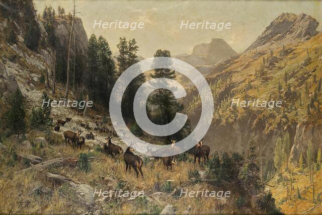 Autumn in the high mountains, 1887. Creator: Julius Arthur Thiele.