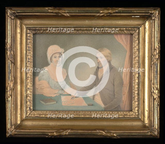 Portrait of the Artist and His Wife, ca. 1800-1812. Creator: William Leslie.
