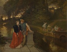 Lovers in the Park, 1855. Creator: Joseph Lies.