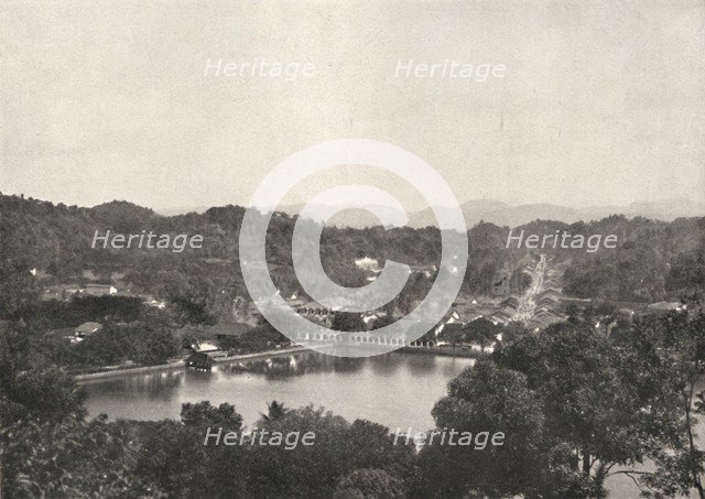 'Blick auf den See von Kandy von Greory-Road nach NNW', 1926. Artist: Unknown.