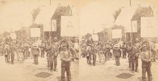 Pair of Stereograph Views of General Jacob S. Coxey's Army of the Unemployed, 1850s-1910s. Creator: J F Jarvis.