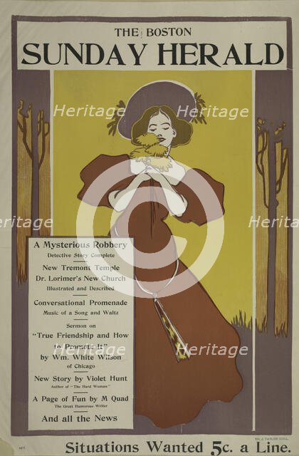 The Boston Sunday herald, c1893 - 1897. Creator: Unknown.