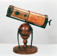 Isaac Newton's reflecting telescope, 1668. Artist: Isaac Newton
