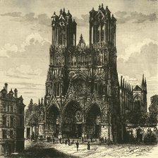 'The Cathedral, Rheims', 1890.   Creator: Unknown.