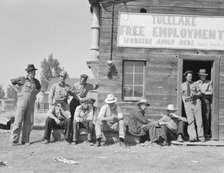 California State Employment Service office, Tulelake, Siskiyou County, California, 1939. Creator: Dorothea Lange.