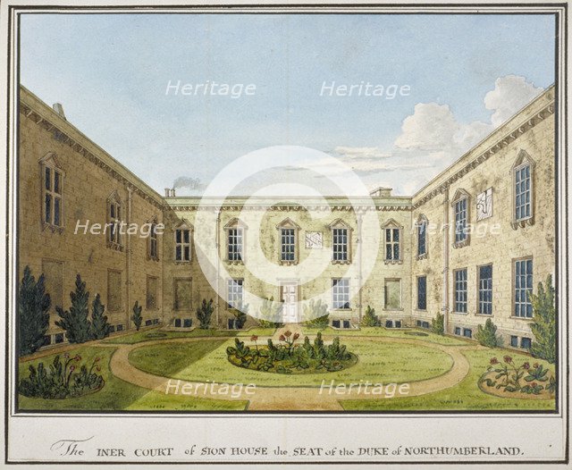 Inner court of Syon House, Isleworth, Middlesex, 1802. Artist: Anon