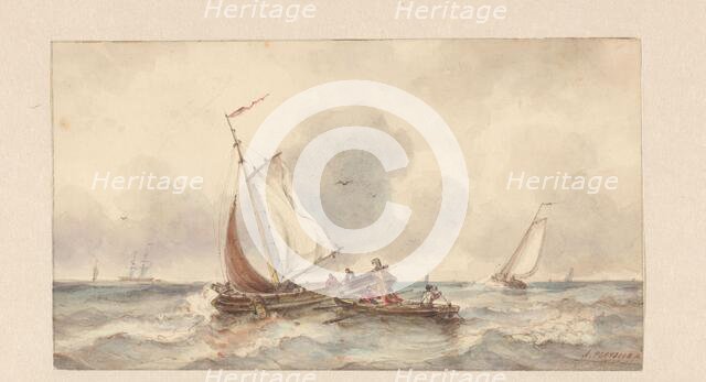 Ships at sea, 1829-1879. Creator: Ary Pleijsier.