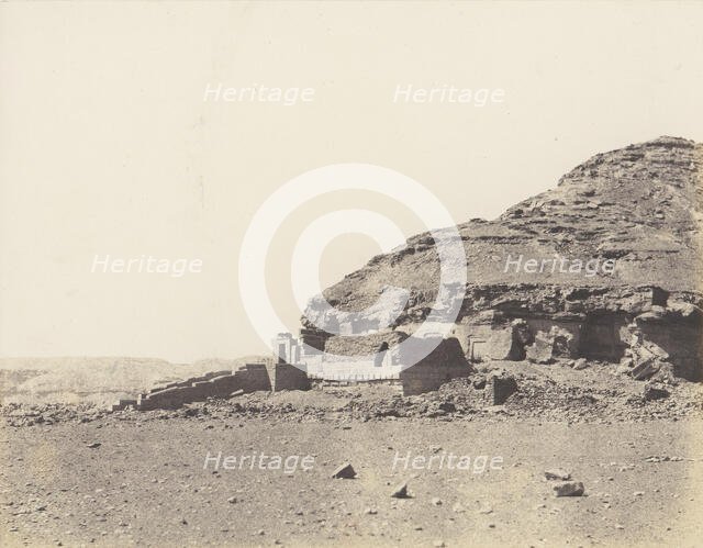 El-Kab (éléthya), Vue Générale de l'Hémi-Spéos, 1851-52, printed 1853-54. Creator: Félix Teynard.