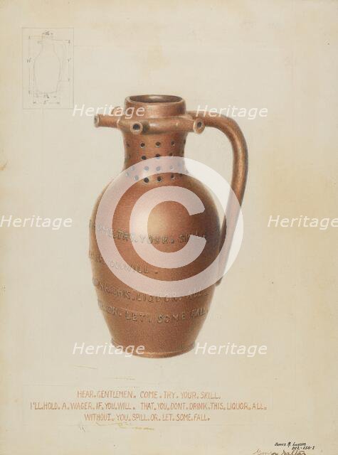 Trick Drinking Mug, c. 1936. Creator: James M. Lawson.