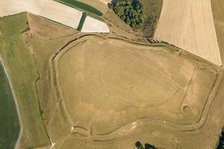 Scratchbury Hill, a univallate Iron Age hillfort earthwork, Norton Bavant, Wiltshire, 2022. Creator: Damian Grady.