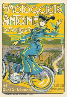 La Motocyclette Antoine. Creator: Gaudy, Georges (1872-1940).