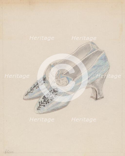 Shoes, c. 1936. Creator: Nancy Crimi.