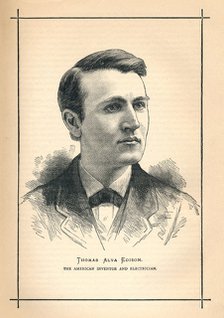 'Thomas Alva Edison, American inventor', 1893. Artist: Unknown.