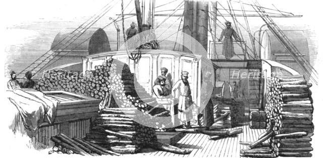 'Steamboat on the Volga; A Journey on the Volga', 1875. Creator: Nicholas Rowe.