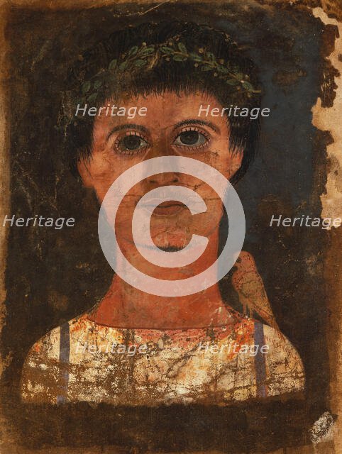 Mummy Shroud with Painted Portrait of a Boy, A.D. 150-250. Creator: Unknown.