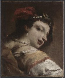 Head of a Woman, c. 1739. Creator: Antonio Guardi (Italian, 1699-1760).