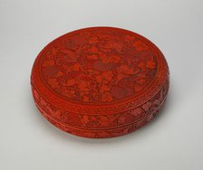 Covered Box with Butterflies, Gourds, and..., Qing dynasty, Yongzheng or early Qianlong period. Creator: Unknown.