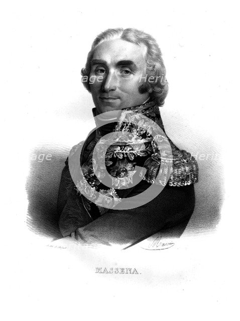 Andre Massena, (c1820). Artist: Maurin.