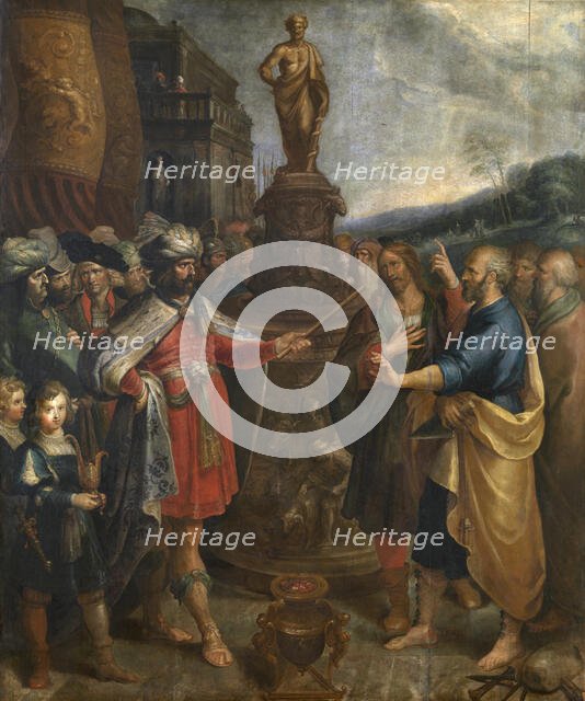 The Emperor Diocletian shows the Statue of Asclepius, 1624. Creator: Frans Francken II.