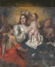 The Virgin Crowned by the Infant Christ, in or after c.1646. Creator: Thomas Willeboirts.