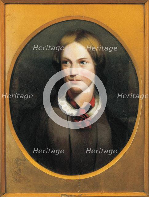 Portrait of the writer Charlotte Brontë (1816-1855), c. 1850. Creator: Thompson, J. H. (active Mid of 19th cen.).