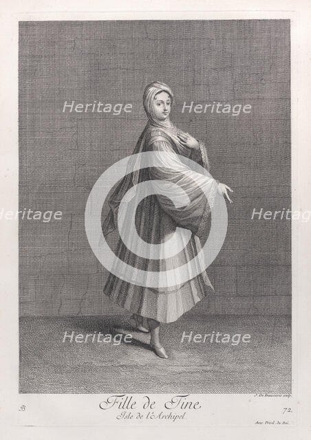 Fille de Tine, Isle de l'Archipel, 1714-15. Creator: Unknown.
