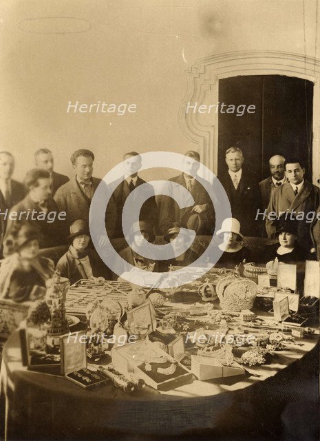 Russian Crown jewels (also Fabergé Eggs) prepared for sell to foreign countries, 1925.